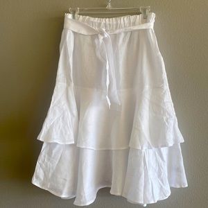 NWT Italian linen skirt, white, size medium